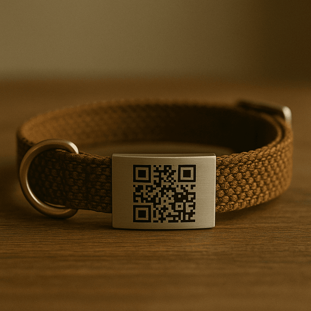 Collar con código QR - Solución Patitas Perdidas